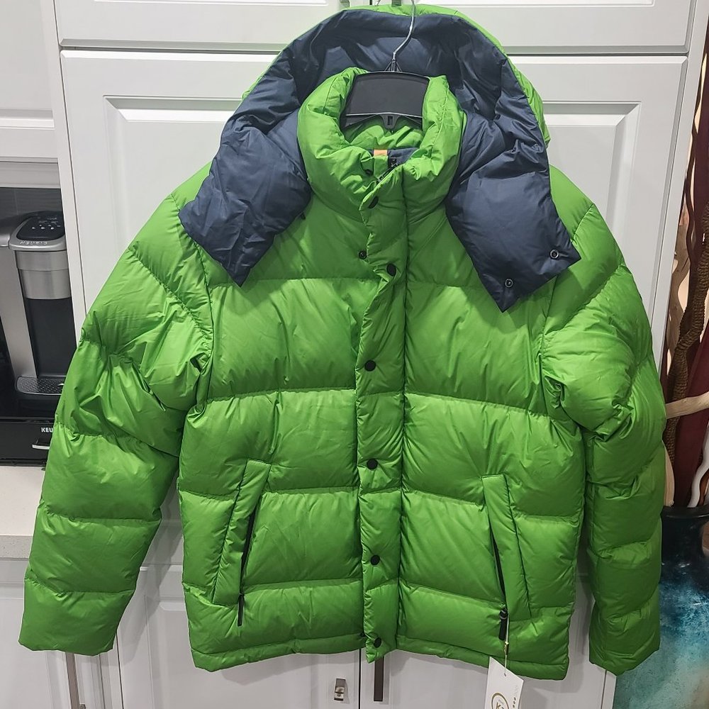 KANUK Neon Green Misto Puffer Winter Jacket